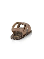 Baby Girl's Logo Embroidered Leather Sandals