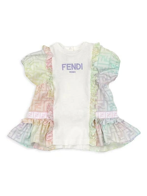 Baby Girl's Ruffled Monogram Dress