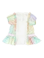 Baby Girl's Ruffled Monogram Dress