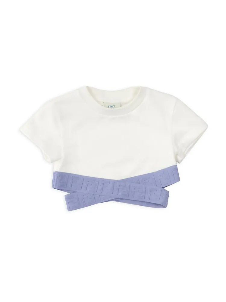 Little Girl's & Logo Tape Crop Top