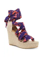 Jorgelina DVF Animal-Print Wedge Espadrilles