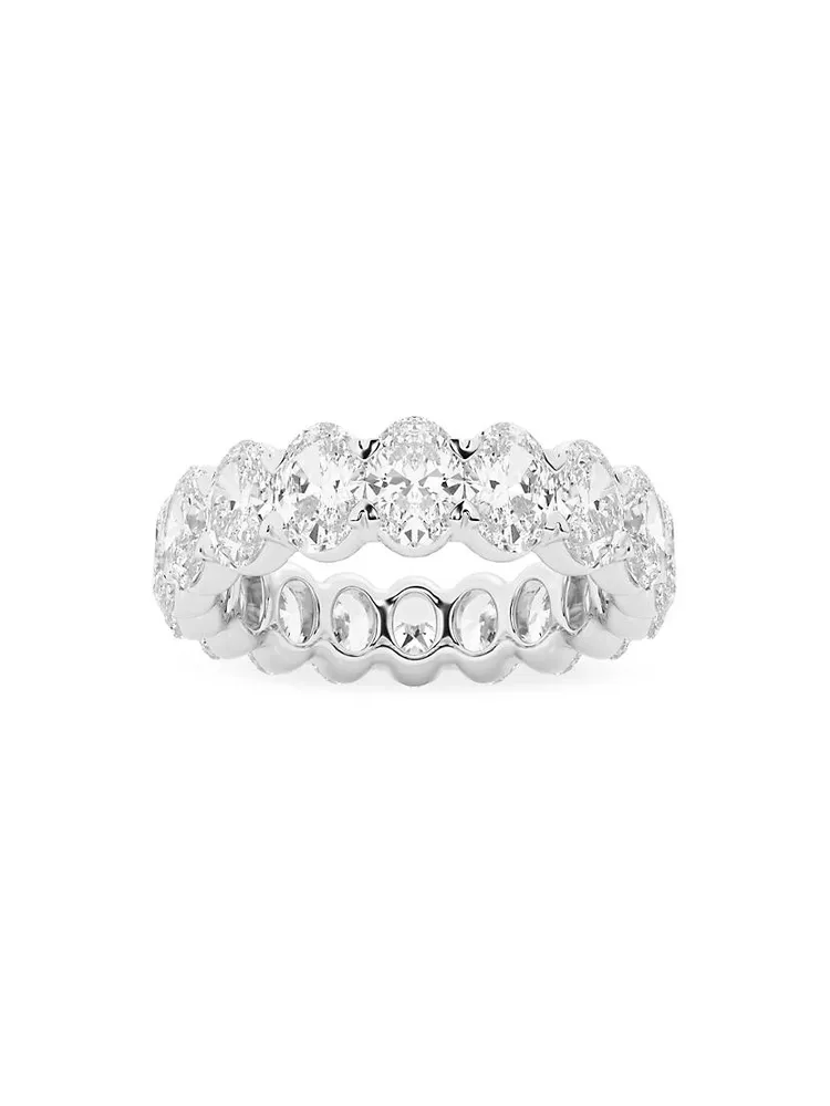 14K White Gold & 5 TCW Natural Diamond Eternity Band