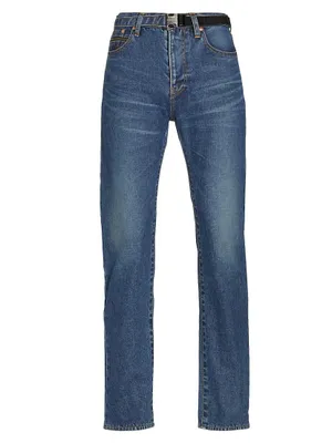 Tapered Slim-Fit Denim Pants