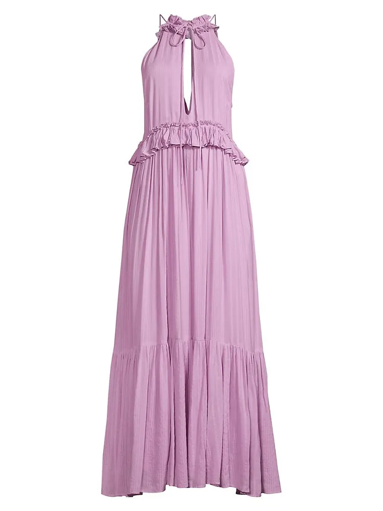 Alegra Ruffled Keyhole Maxi Dress