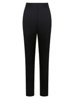 Haisley Wool-Blend Straight-Leg Pants