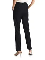 Haisley Wool-Blend Straight-Leg Pants