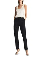 Haisley Wool-Blend Straight-Leg Pants