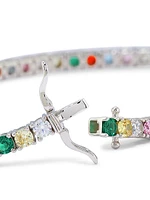 Multi Sterling Silver & Cubic Zirconia Tennis Bracelet