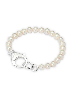 Classic Pearl & Sterling Silver Bracelet