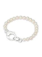 Classic Pearl & Sterling Silver Bracelet