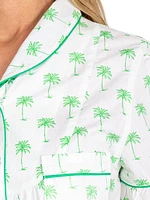 Women's Palm Tree Shirt + Boxer Short Set