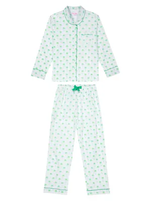 Women's Palm Tree Long PJ Set