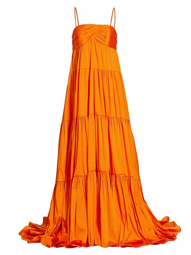 Taffeta Tiered Gown