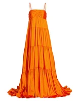 Taffeta Tiered Gown