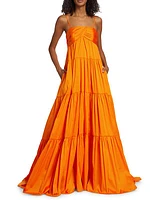 Taffeta Tiered Gown