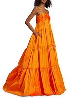 Taffeta Tiered Gown