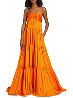 Taffeta Tiered Gown