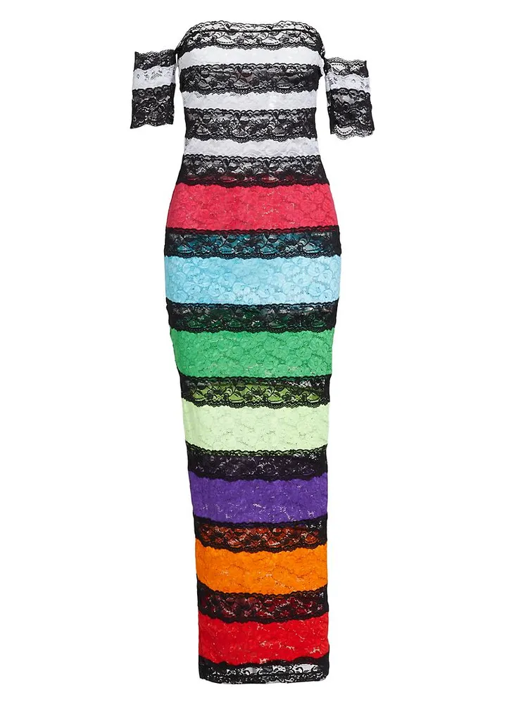 Prism Collection Colorblocked Lace Maxi Dress