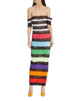 Prism Collection Colorblocked Lace Maxi Dress