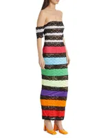 Prism Collection Colorblocked Lace Maxi Dress