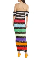 Prism Collection Colorblocked Lace Maxi Dress