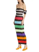 Prism Collection Colorblocked Lace Maxi Dress