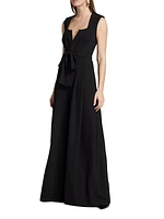 Eloise Belted Pleated Wide-Leg Jumpsuit