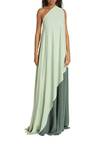 Eclipse One-Shoulder Trapeze Gown