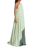 Eclipse One-Shoulder Trapeze Gown