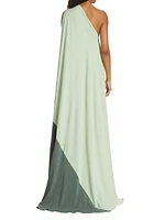 Eclipse One-Shoulder Trapeze Gown