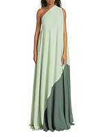 Eclipse One-Shoulder Trapeze Gown