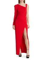 Eunice Asymmetric Knit Gown