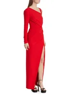 Eunice Asymmetric Knit Gown