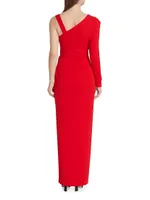 Eunice Asymmetric Knit Gown