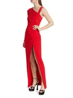 Eunice Asymmetric Knit Gown