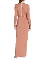 Emmit Draped Jersey Gown