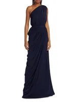 Eternity One-Shoulder Draped Gown