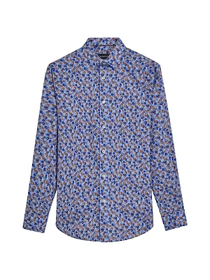 Stretch-Cotton Printed Shirt