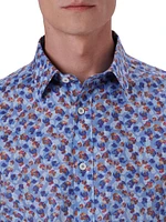 Stretch-Cotton Printed Shirt