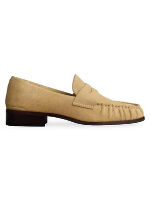 Sid Stitched Suede Loafers