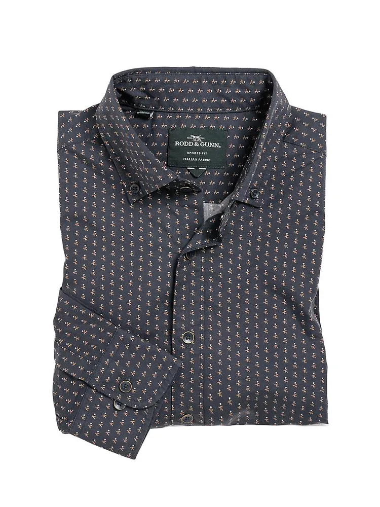 Richmond Heights Geometric-Print Cotton Poplin Shirt