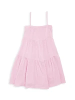 Little Girl's & Cloud Crinkle Flowy Tiered Dress