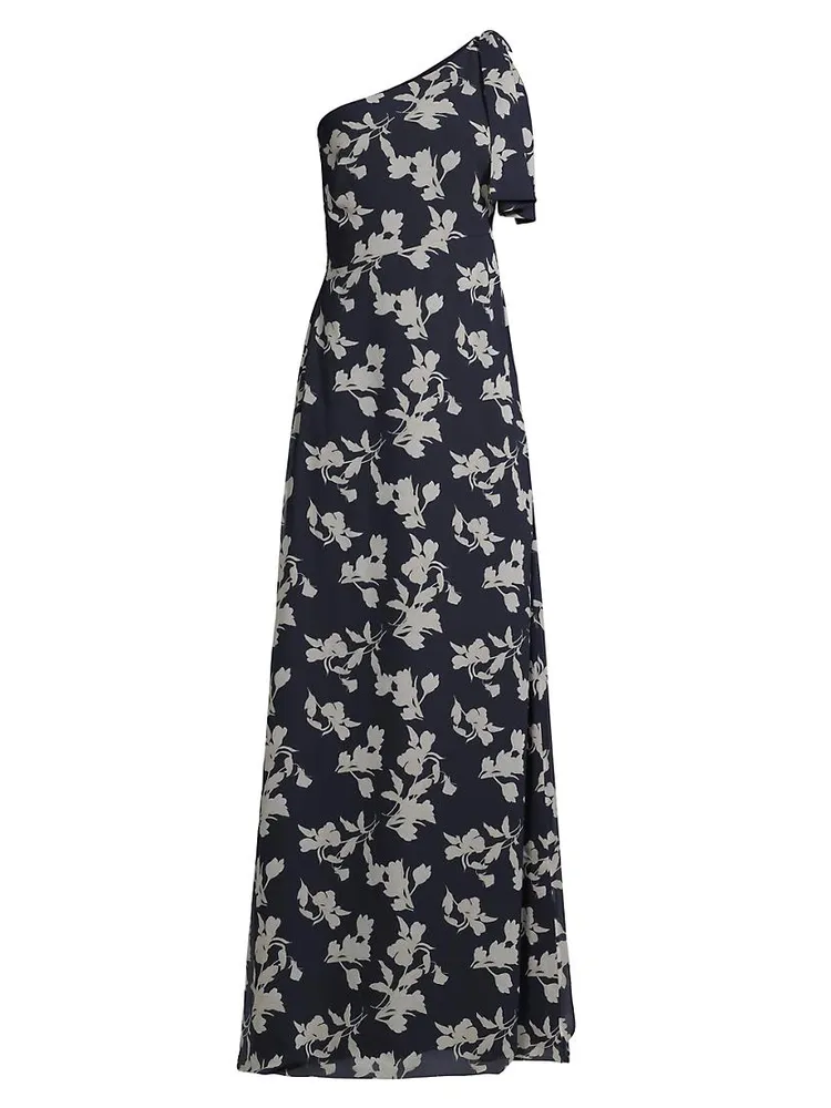 Chelsea Floral One-Shoulder Gown