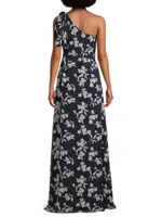 Chelsea Floral One-Shoulder Gown