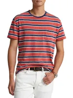 Striped Cotton Gauze Jersey T-Shirt