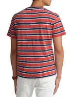 Striped Cotton Gauze Jersey T-Shirt