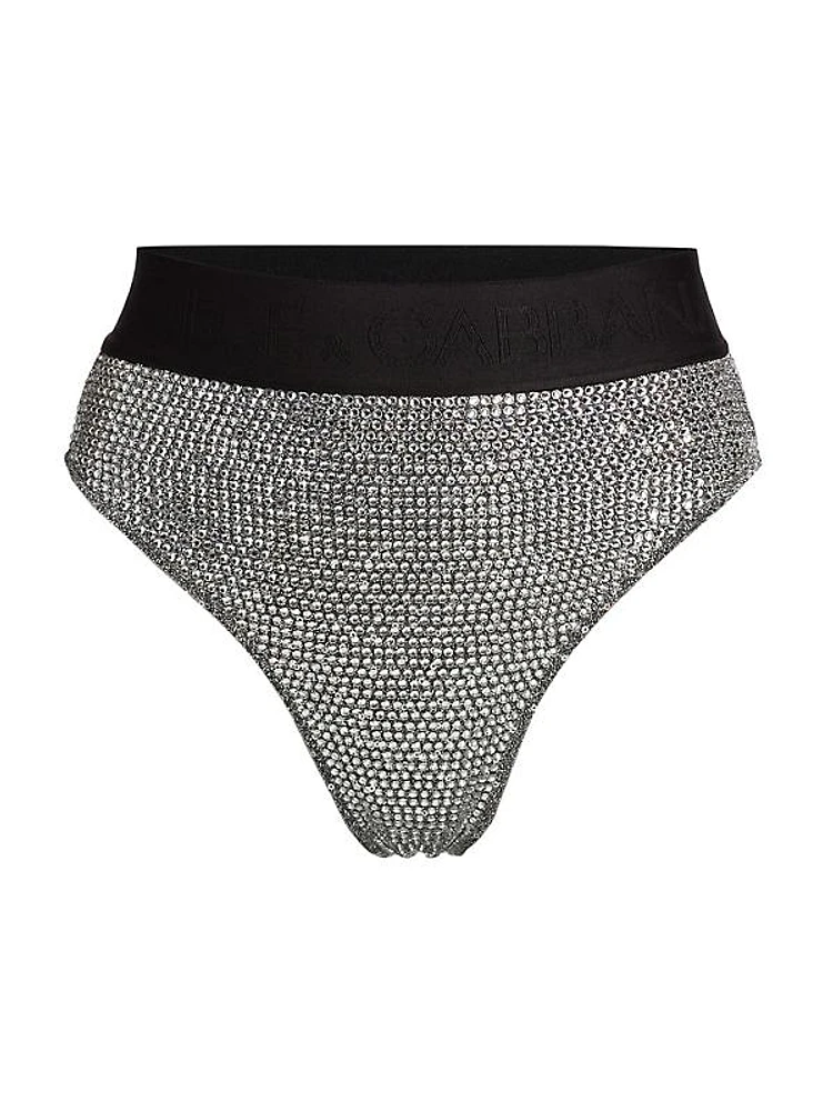 Sequined High-Waist Brief