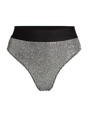 Sequined High-Waist Brief