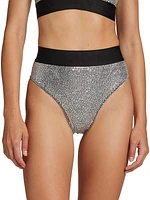 Sequined High-Waist Brief