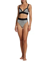 Sequined High-Waist Brief